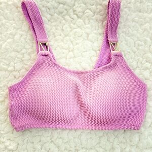 Victoria's Secret The Wave Scoop Bikini Top - Crinkle Texture, Gold Accents